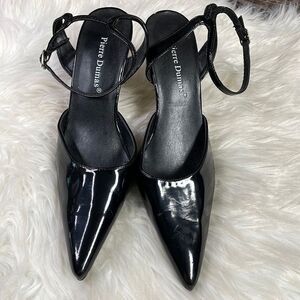 PIERRE DUMAS Womens Pointed Toe Black Stiletto Heels Witchy Fairy Goth Size 7M